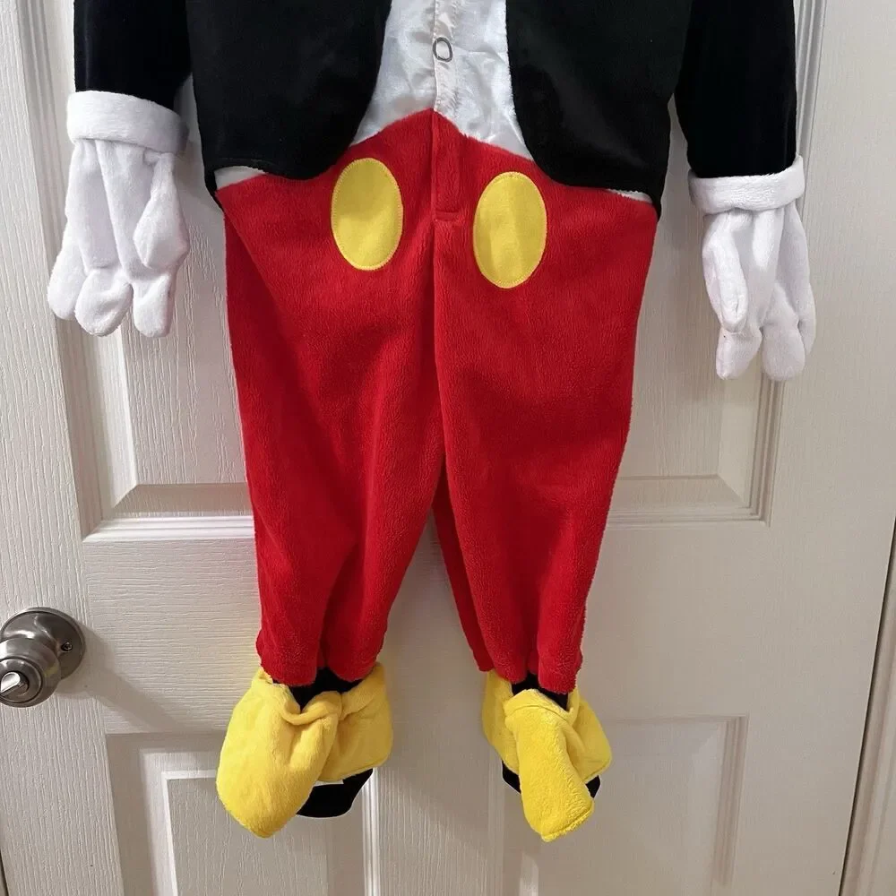 Disney Mickey Mouse Costume Tuxedo Hooded One Piece Halloween Toys R Us Size 3T - Picture 5 of 16